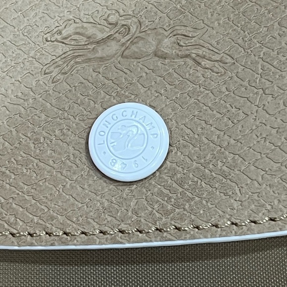 Longchamp eiffel tower embroidered large tote in beige color brand new - Picture 3 of 6